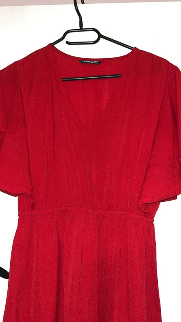 Robe longue rouge bordeaux - photo numéro 2