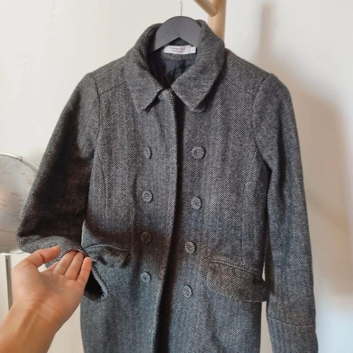 Comptoir Des Cotonniers Manteau long en laine Gris anthracite - photo numéro 5