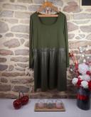 Robe bi matière vert militaire Femme taille 54 marque Boohoo 🍬