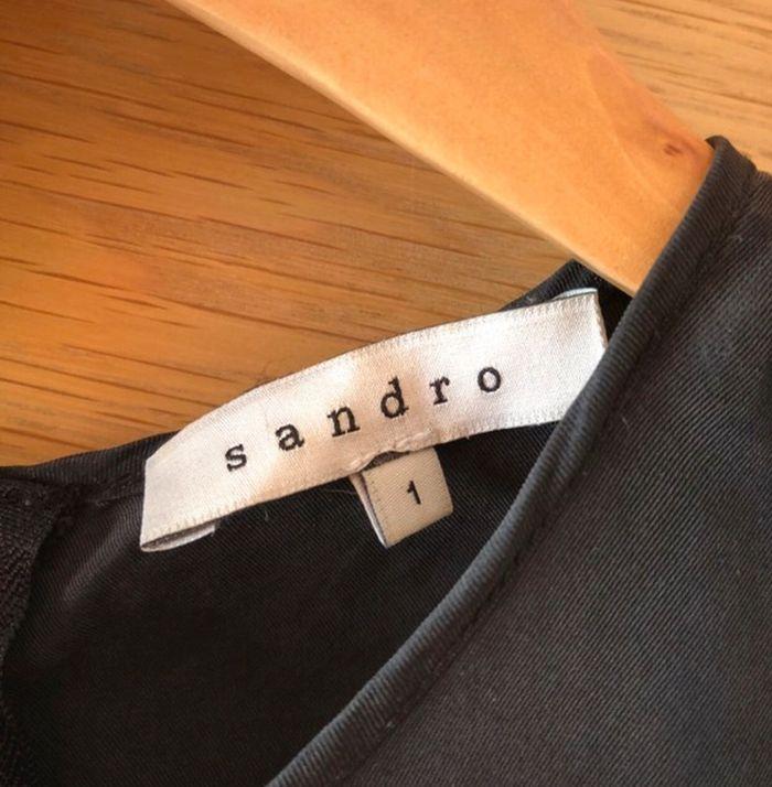 Chemise soie noire Sandro - photo numéro 4