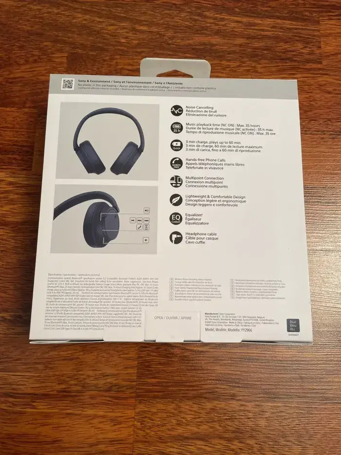 [NEUF] Casque Sony WH-CH720N - Casque Bluetooth sans Fil à réduction de Bruit Micro intégré Bleu - photo numéro 9