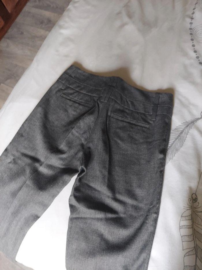 Pantalon tailleur gris chiné - photo numéro 5