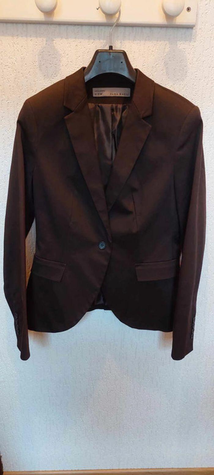 Belle veste blazer cintrée femme noire L Zara Basic neuve - photo numéro 1