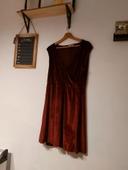 Robe bordeaux velour camaieu