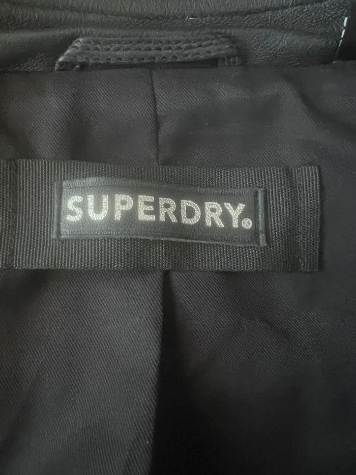 Perfecto superdry en cuir véritable parfait état - photo numéro 7