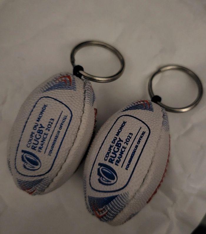 2 portes clef en forme de ballon de rugby-Coupe du monde France 2023 etat neuf logo Andros - photo numéro 6