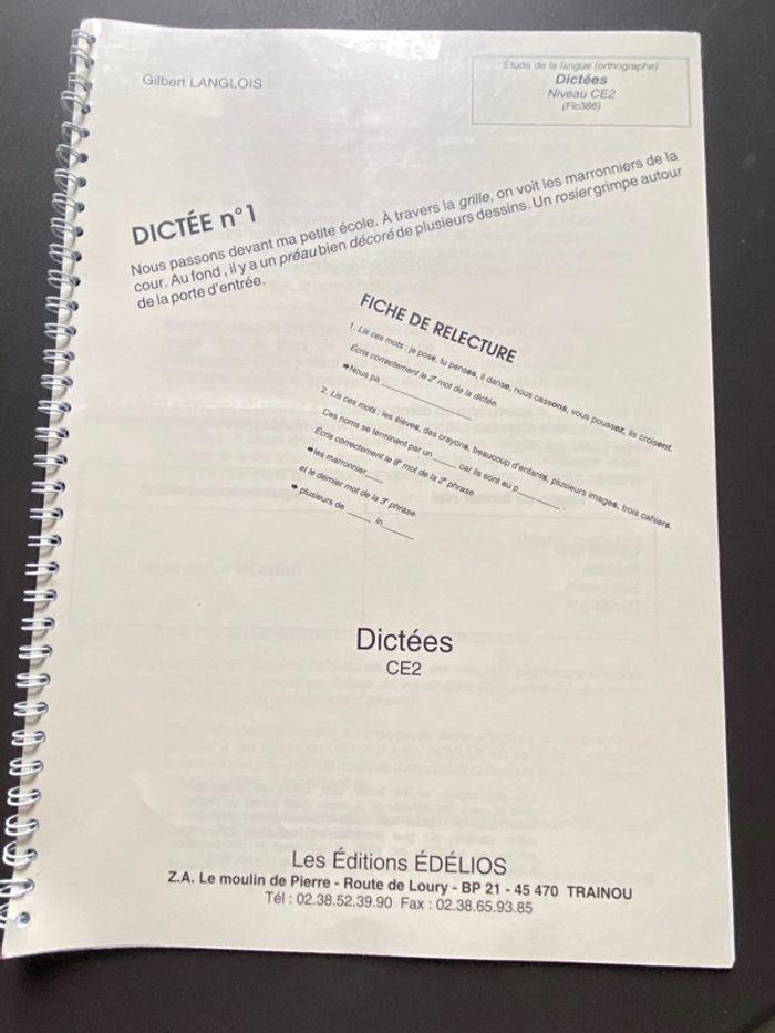 Edelios Dictees CE2 - photo numéro 1