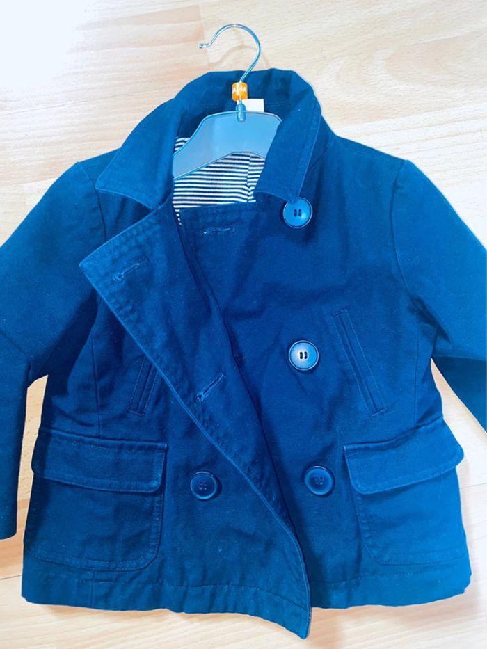 Caban bleu marine  Petit Bateau 3 ans fille - photo numéro 2