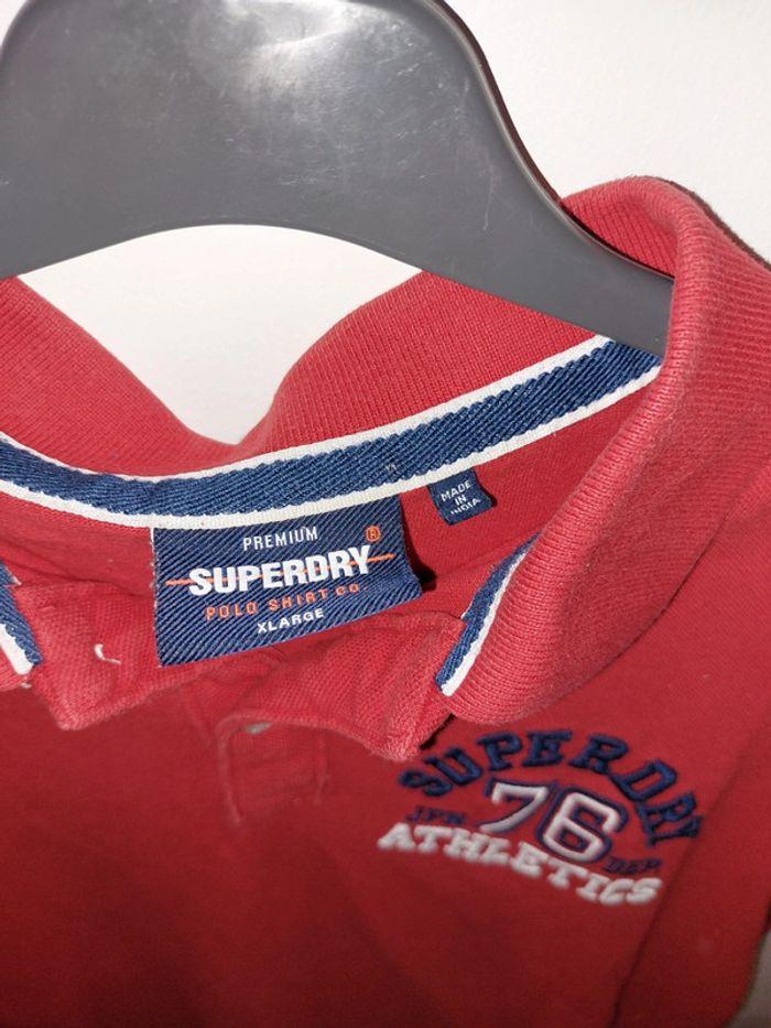 Polo rouge SuperDry Taille XL - photo numéro 4