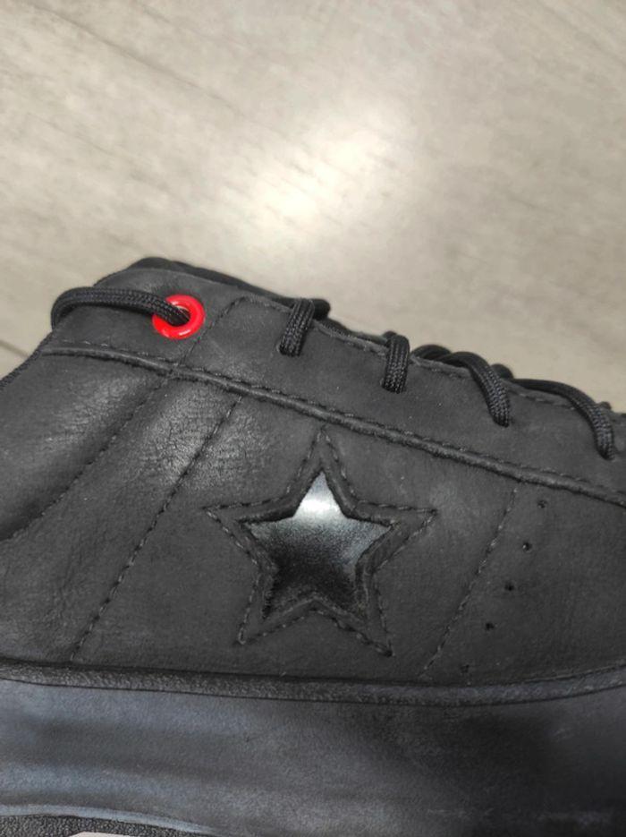 Converse one star lugged leather taille 39 en cuir noir très peu porté - photo numéro 6