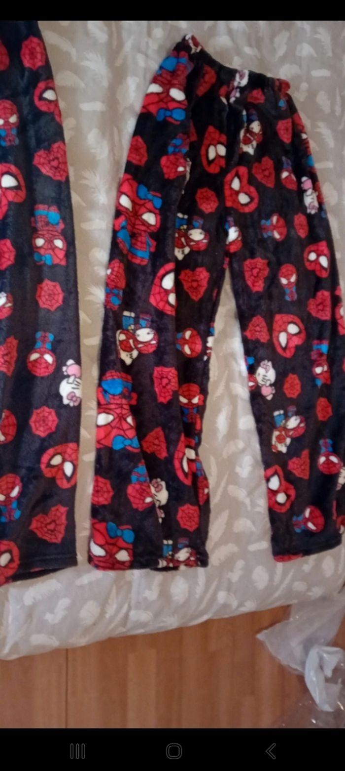 Pantalon pyjama polaire spiderman et hello kitty - photo numéro 2