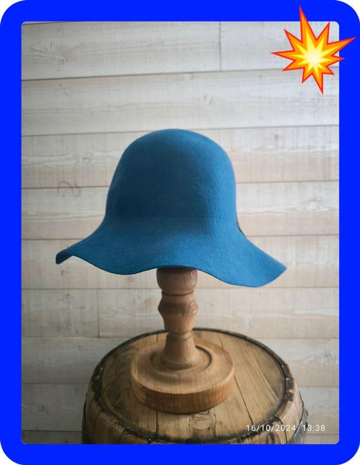 Chapeau seau bleu en laine Filippo Catarzi taille unique - photo numéro 1