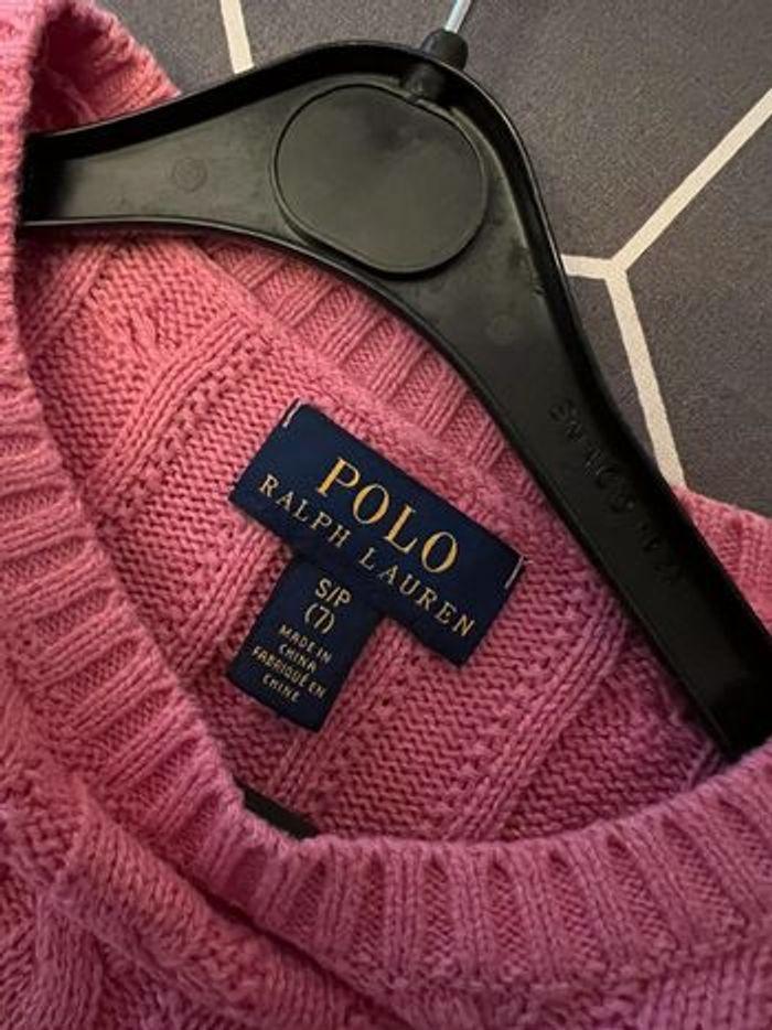 Pull torsades 100% coton Ralph Lauren 7 ans - photo numéro 4