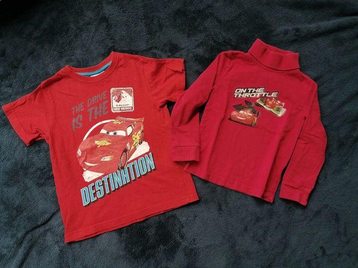 Lot 2 t-shirt rouge, Cars, 3ans - photo numéro 1