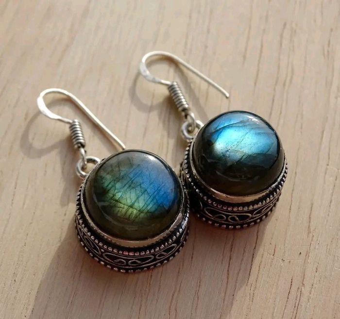 Boucles d'oreilles Labradorite - photo numéro 8