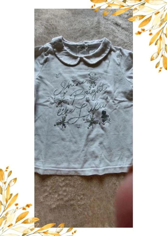 Joli tee-shirt fantaisie manches longues fille 3 ans - photo numéro 3