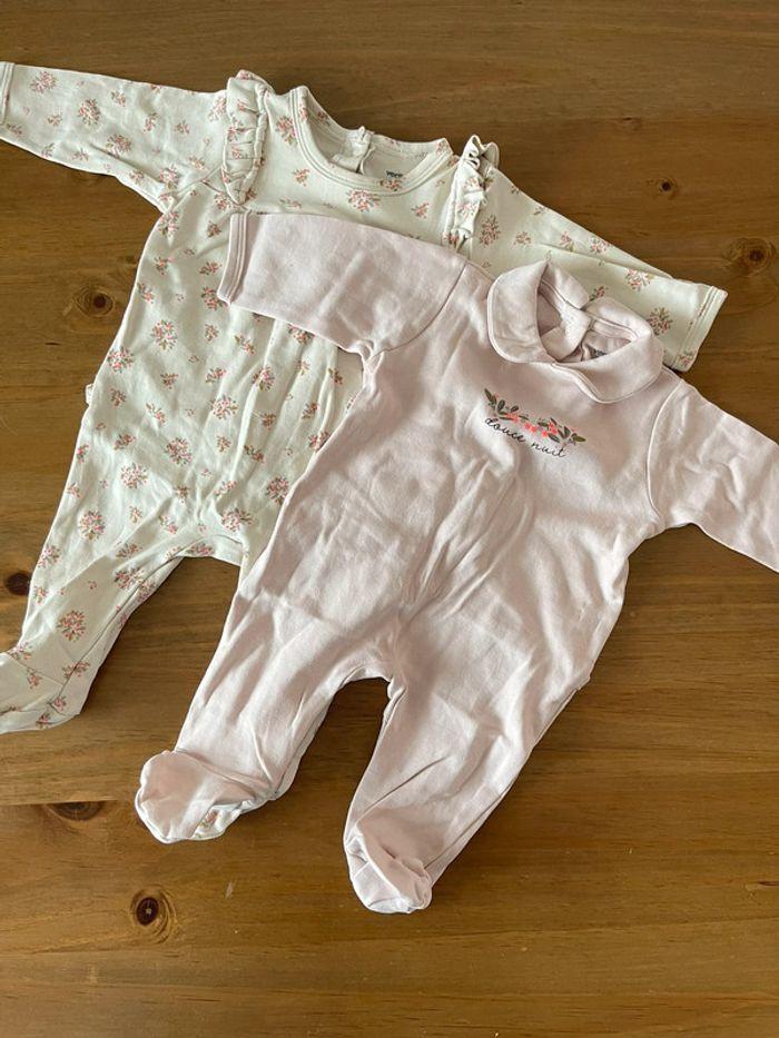 Lot de 2 pyjamas Vertbaudet fille 3 mois 60cm - photo numéro 1