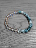 Bracelet lithotherapie agate arbre et cristal de roche