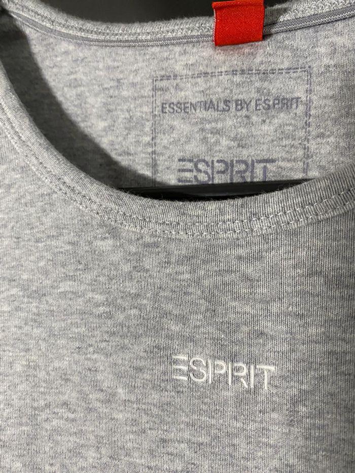 Tee shirt manches courtes gris Esprit - photo numéro 3