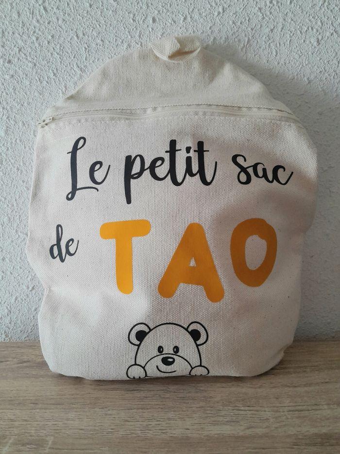 Petit sac écru en coton à personnaliser - photo numéro 1