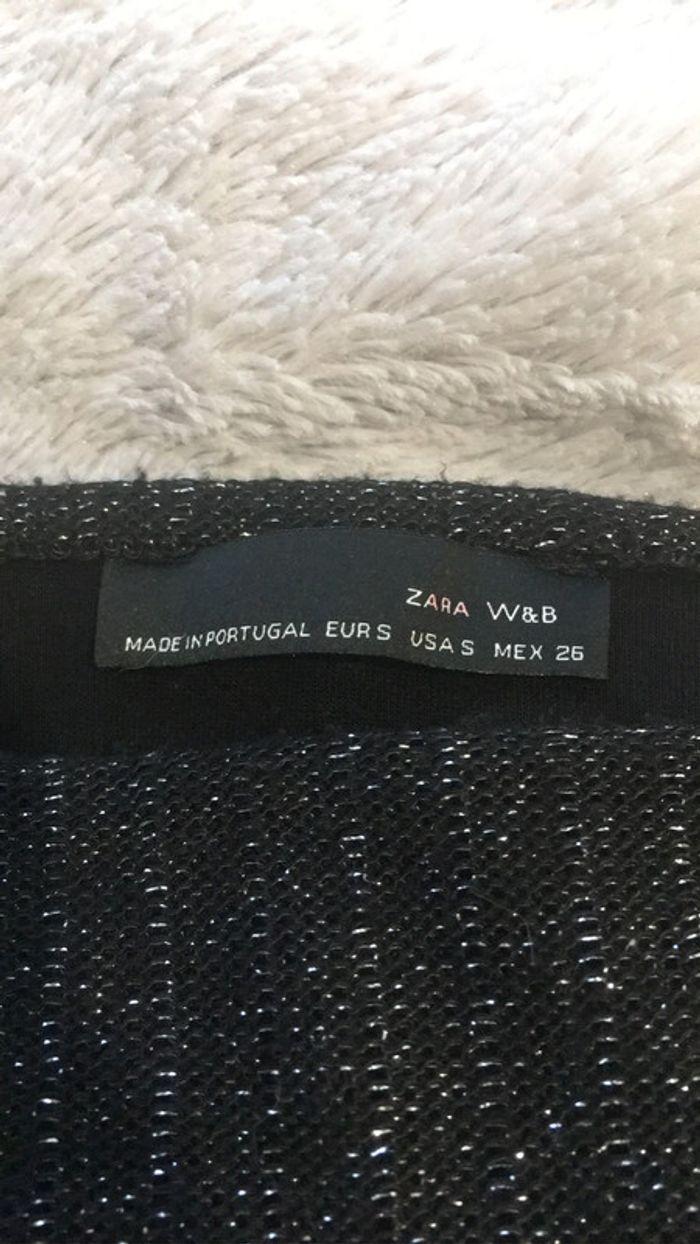 Jupe noire paillettes Zara - photo numéro 3