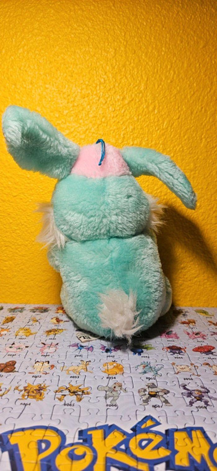 Peluche lapin vert menthe  🐰 20 cm - photo numéro 2