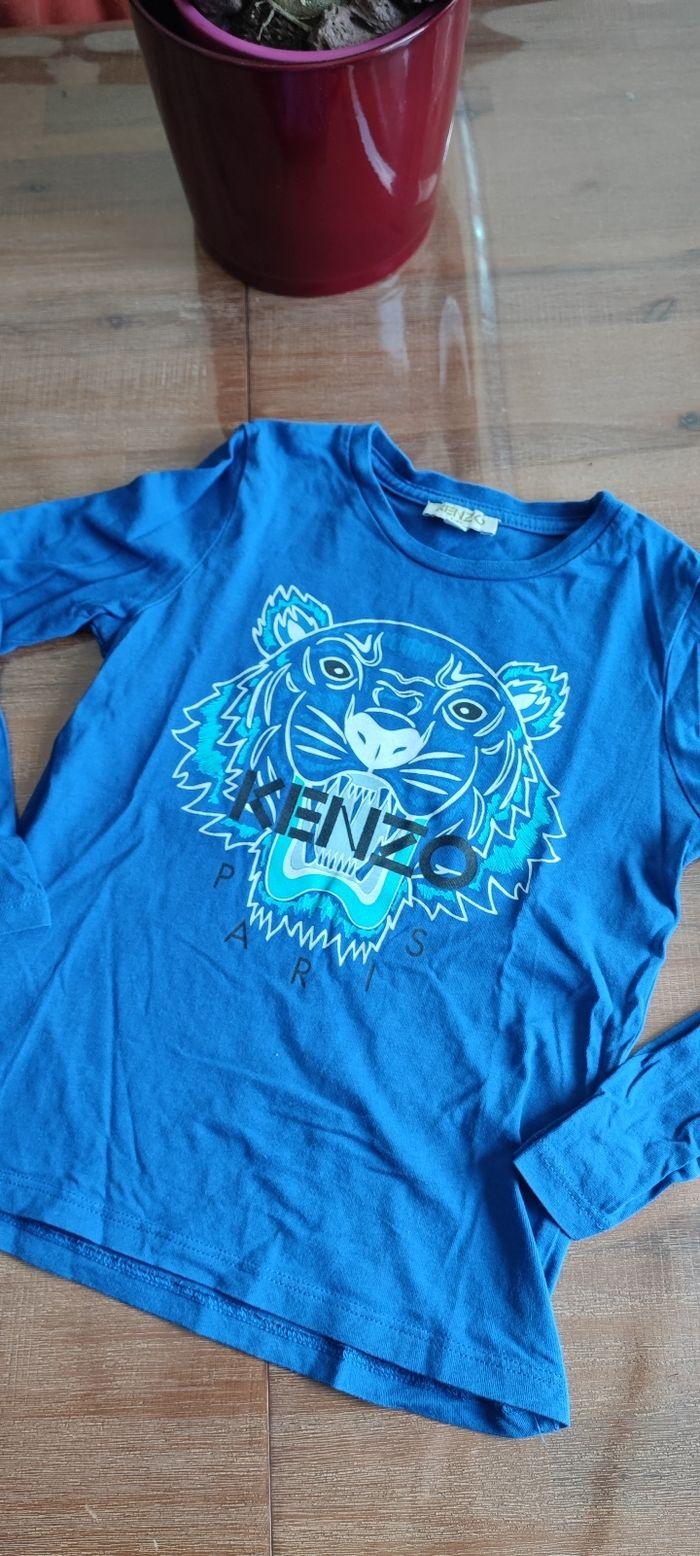 Tee-shirt kenzo 5 ans bleu - photo numéro 1