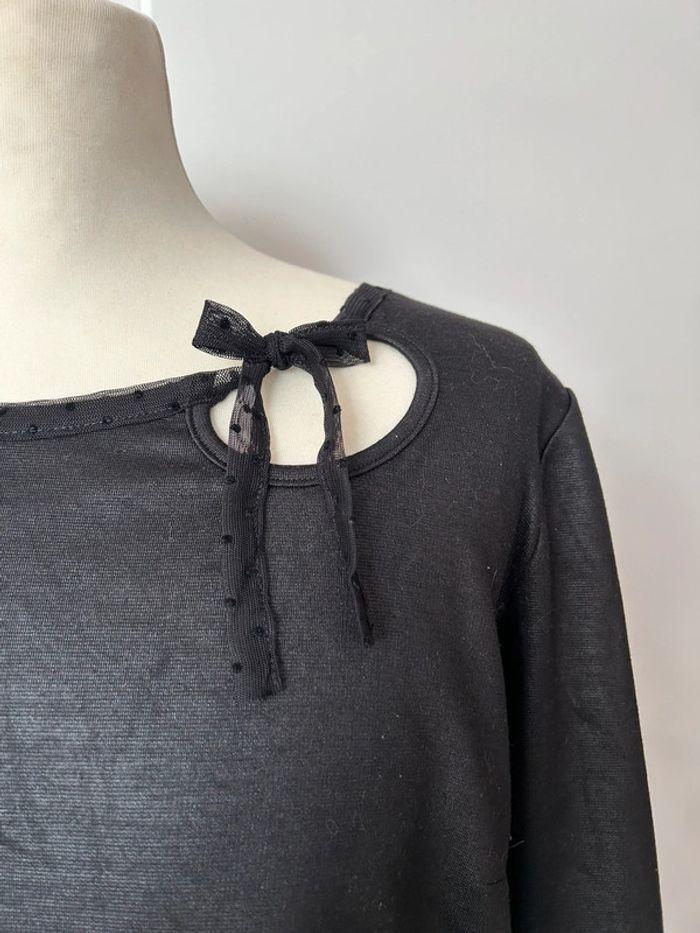 Blouse manches longues enduite noire Akela Key - photo numéro 4