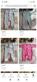 Lot vêtements bébé fille