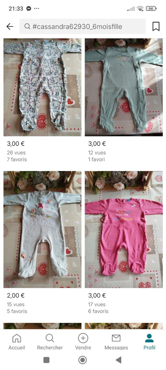 Lot vêtements bébé fille - photo numéro 1