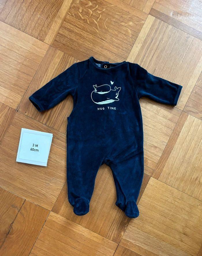 Lot de 10 pyjamas velours bébé 3 mois - photo numéro 8