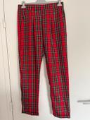 Pantalon à carreaux rouge taille 44