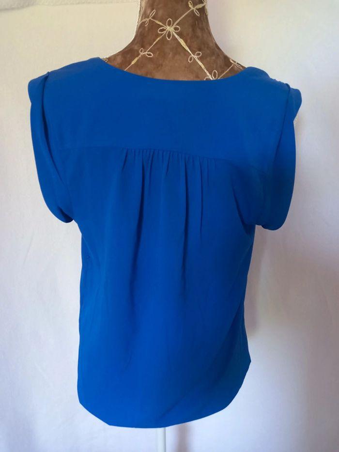 Blouse bleu sans manches hm taille 36 - photo numéro 6