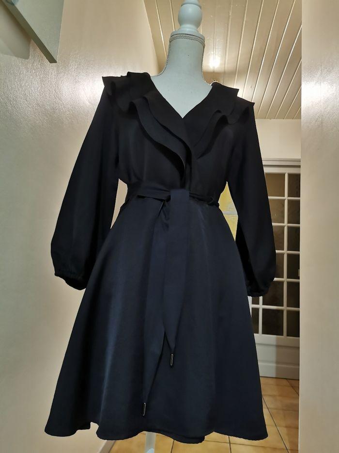 Robe claudie pierlot taille petit 40 noire automne hiver - photo numéro 3