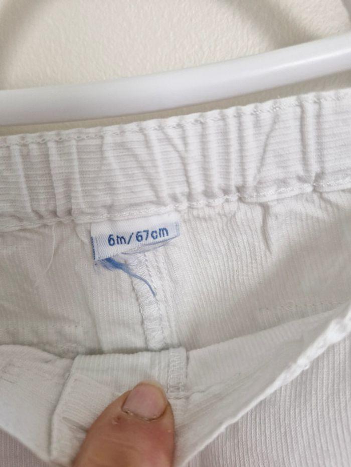 Pantalon bébé fille Blanc 6 mois 67 cm Petit Bateau - photo numéro 2