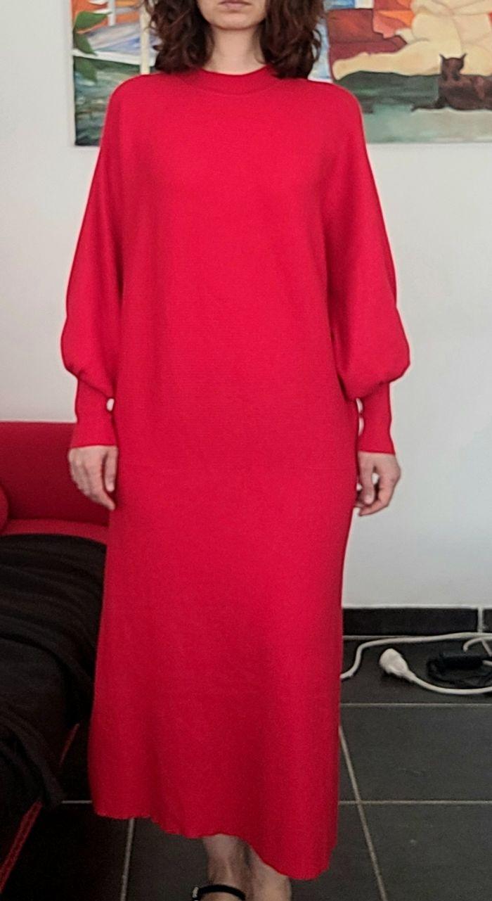 Robe midi rouge C&A rétro vintage 40 - photo numéro 3