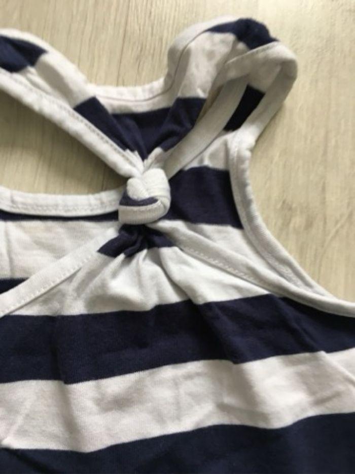 Tee shirt débardeur marinière bleu et blanc 4 ans 3 suisses - photo numéro 7