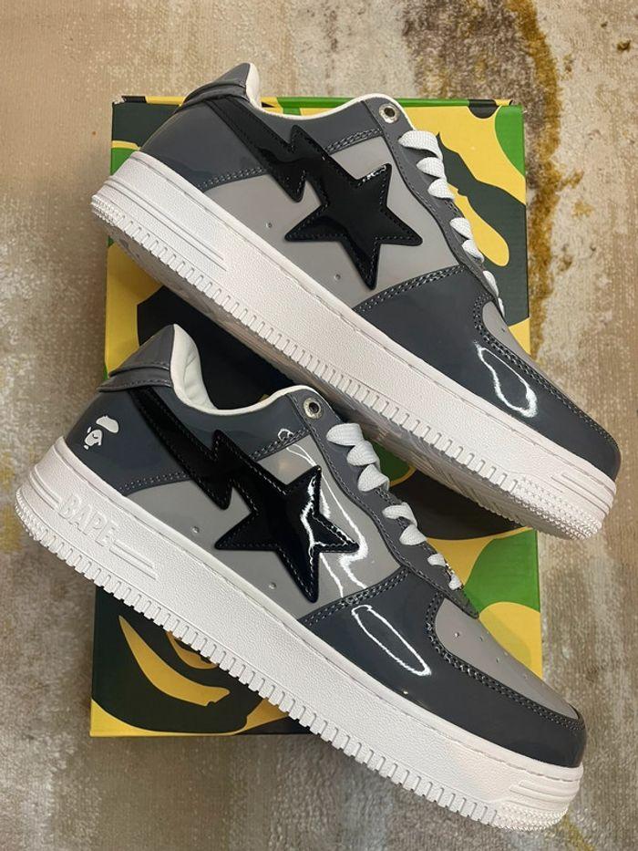 Baskets basses A Bathing Ape Bape Sta Low Enlarged M2 gris et noir - photo numéro 15