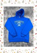 👕 Sweat à capuche University Rare Vintage y2k 90s 2000s Wildcats Track & Field 2019 Bleu Taille S 👕