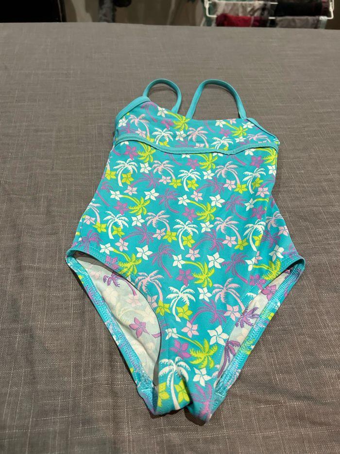 Maillot de bain une pièce bleu motif palmiers 6ans - photo numéro 1