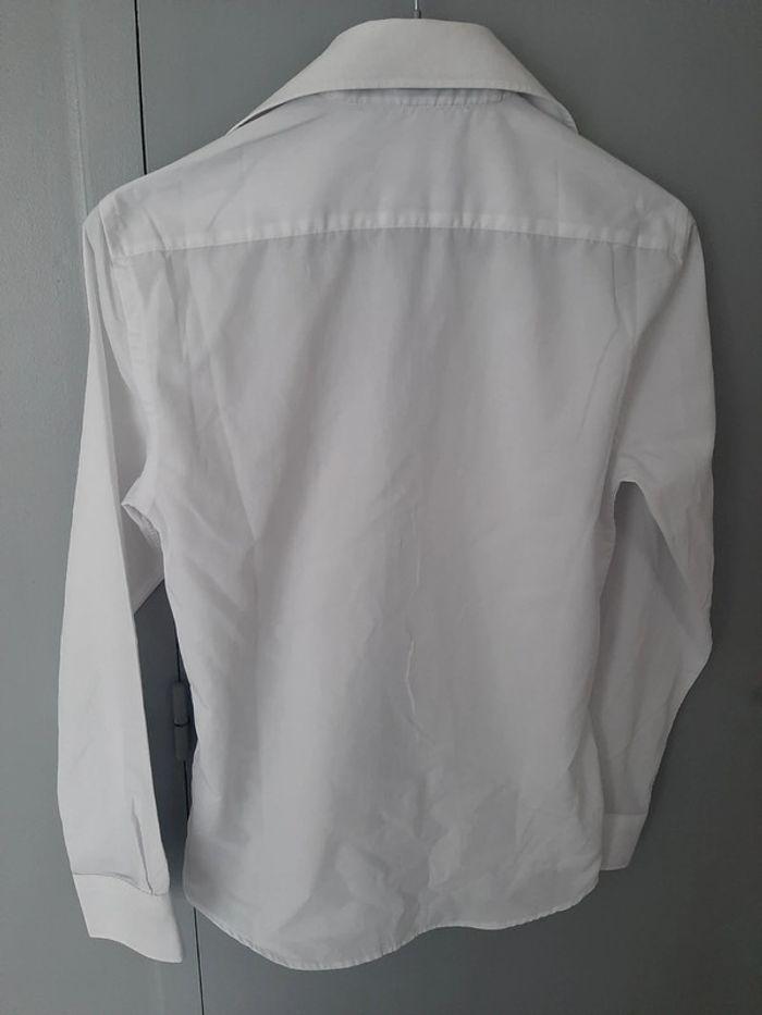 Chemise unie blanche coupe ajustée homme Sergio Vitti S - photo numéro 3