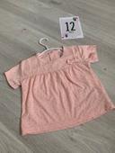 T-shirt rose a pois manches courtes fille