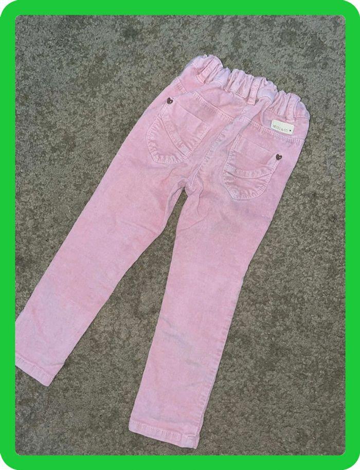 Pantalon droit à velours côtelé rose kiabi bb 3 ans - photo numéro 5