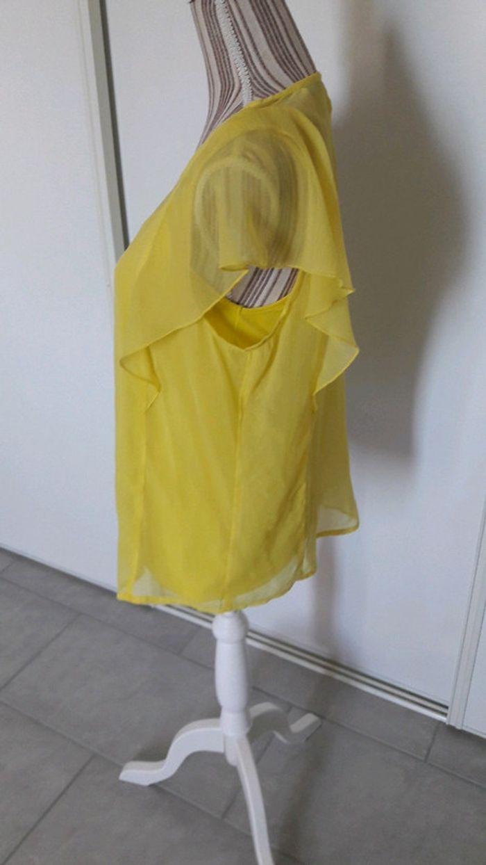 Blouse jaune avec débardeur taille 44 Gémo bon état - photo numéro 2