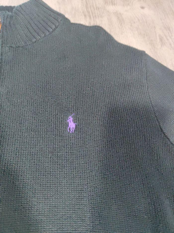 Pull Half Zip Ralph Lauren Noir Logo Brodé Violet Taille 2XL Homme - photo numéro 5