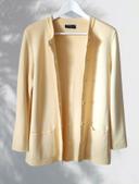 Joli gilet cardigan vintage femme "Your 6th Sense" collect. C&A jaune - Taille 38/40