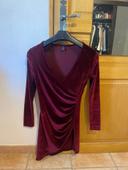 Robe bordeau courte SHEIN taille 36