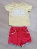 Short + tee shirt 3 mois