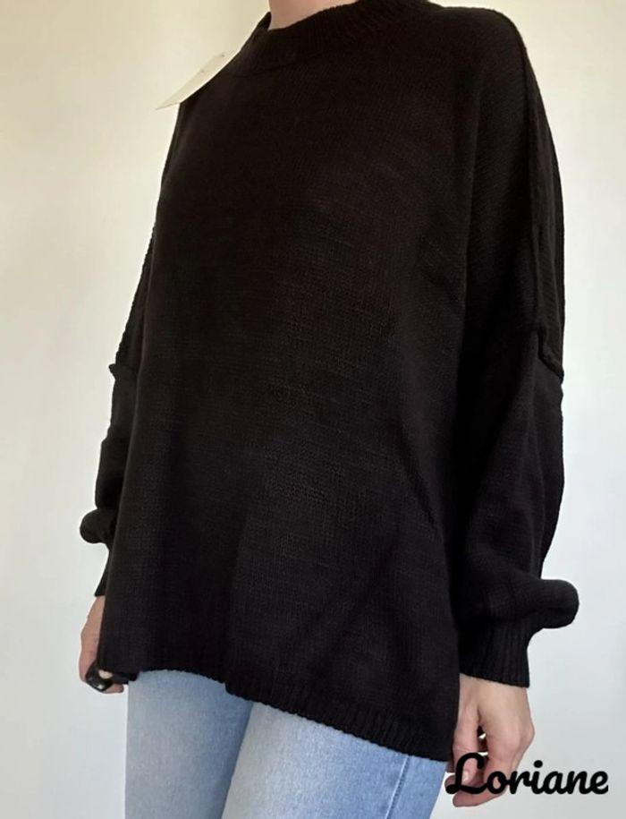 Pull long noir Loriane – Taille unique (36 à 44), chic et confortable, neuf avec étiquettes 💖 - photo numéro 1