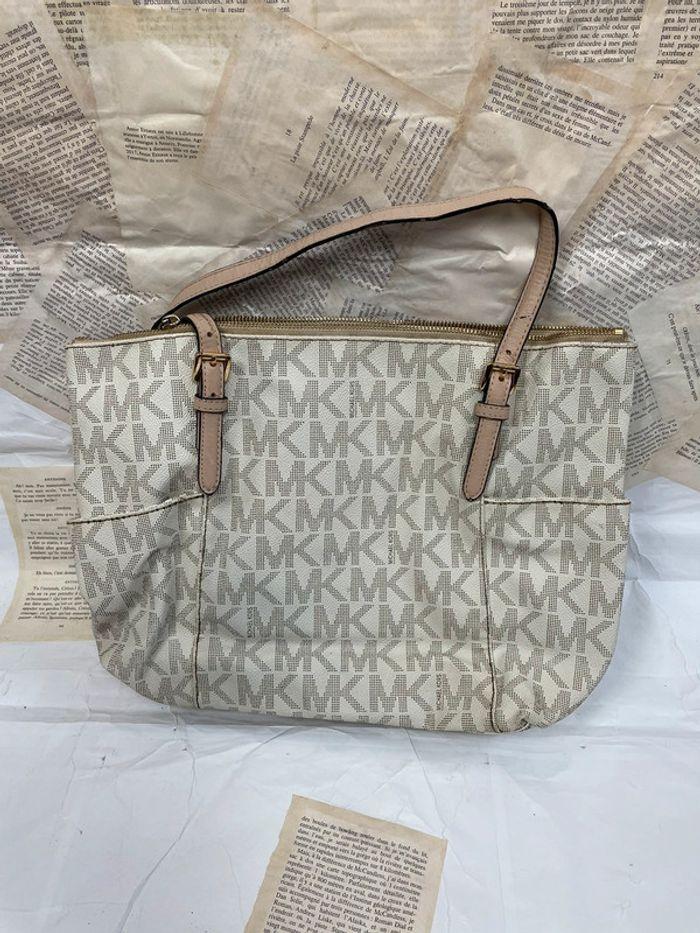 Sac à main de luxe Michael Kors blanc avec motif magnifique - photo numéro 2